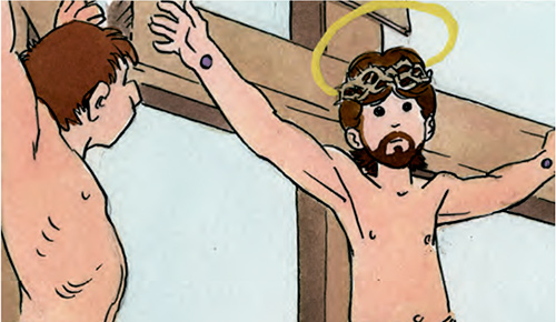 Jesús muere en la Cruz