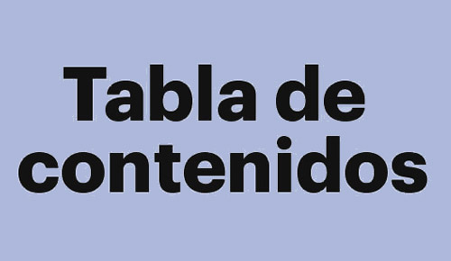 Tabla de contenidos