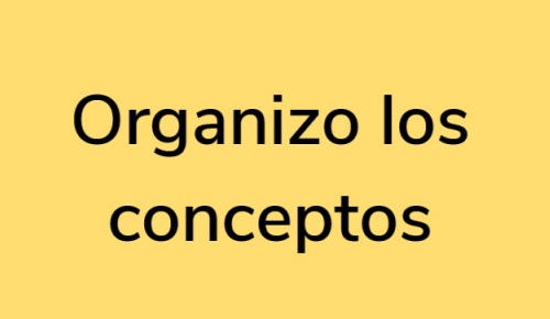 Organizo los conceptos